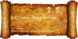 Kántor Viktória névjegykártya